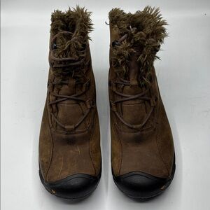 Women’s Keen Dry Size 10.5 Bailey Brown Brushed Leather 200 Gram Insulated Boots
